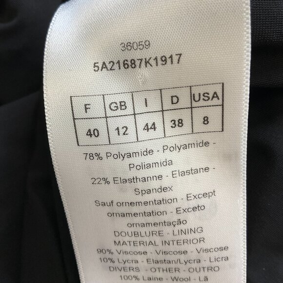 Christian Dior Navy Blue Sequined Sleeveless Mock Neck Dress - Picture 5 of 5